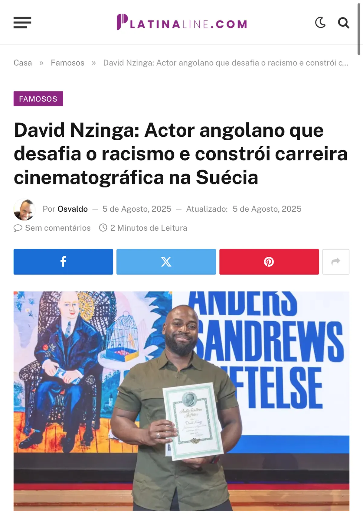 Platinaline — Nyheter från Angola